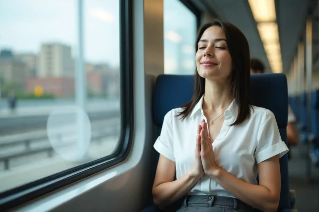 Plus de 2 heures dans les transports en commun ? 10 exercices pour vous relaxer Plus de 2 heures dans les transports en commun ? 10 exercices pour vous relaxer